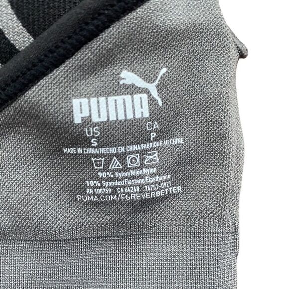 PUMA Gray and Black Zebra Cross-back Sports Bra - Picture 7 of 12